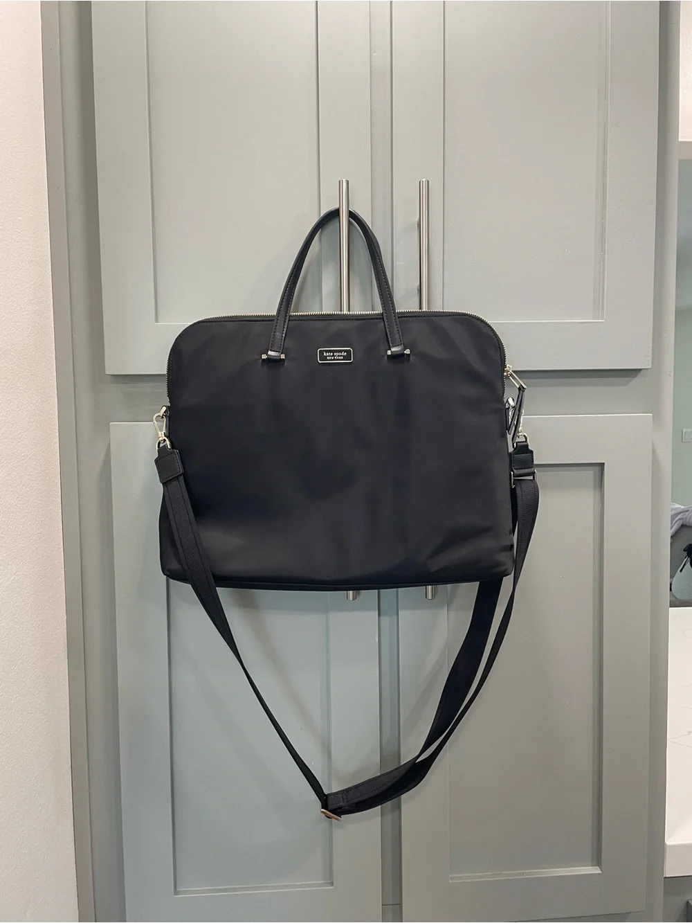 kate spade Black Nylon Laptop Briefcase with Adjustable Strap